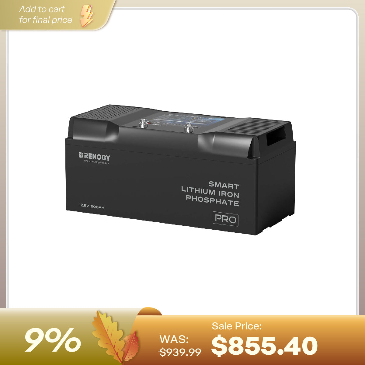 12V 200Ah Smart LiFePO4 Battery w/ Bluetooth & Self-Heating | Pro Series