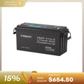 12V 200Ah Lithium Iron Phosphate Battery w/ Bluetooth