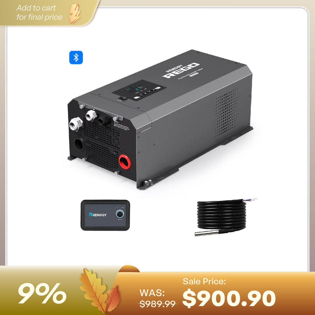 REGO 12V 3000W Pure Sine Wave Inverter Charger w/ LCD Display