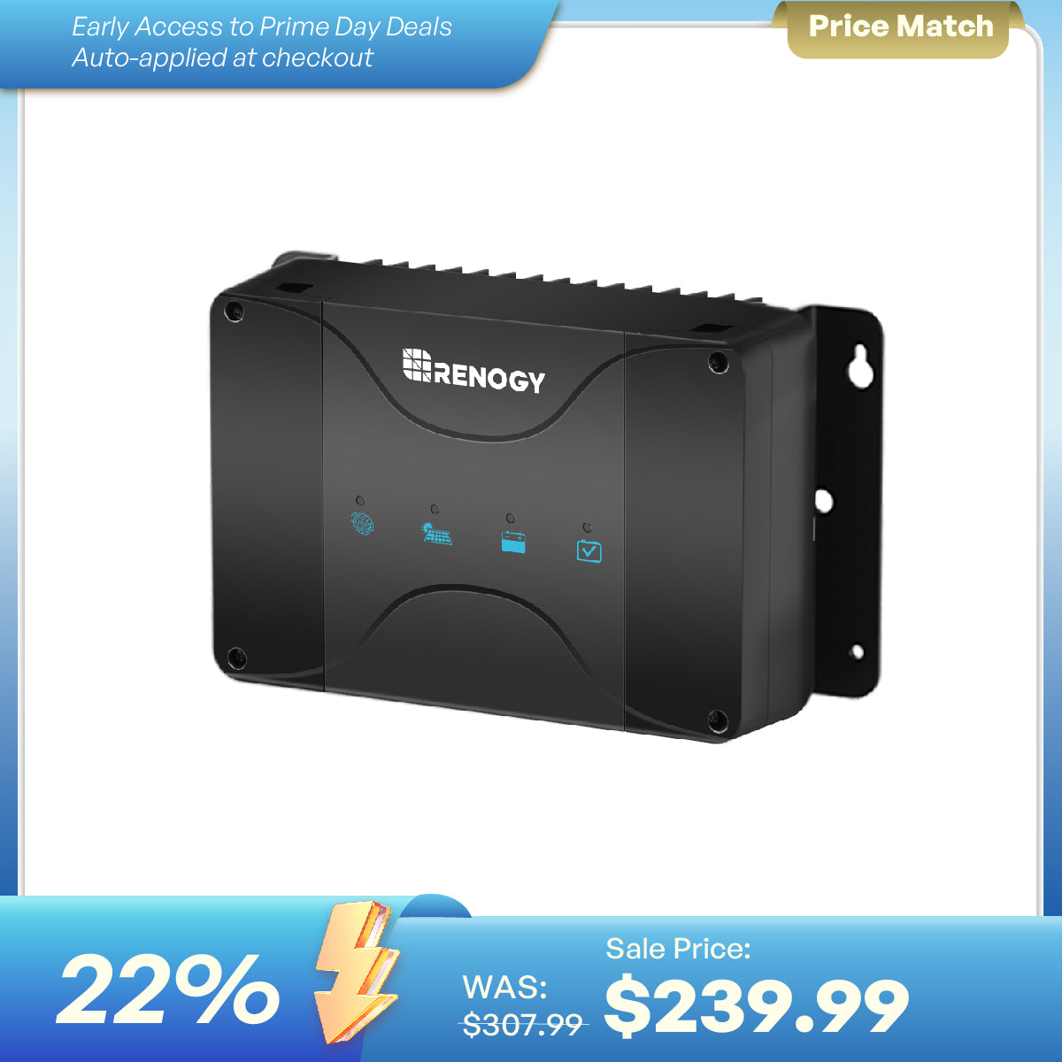12V 30A/50A DC-DC On-Board Battery Charger with MPPT
