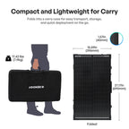 100W 12V N-Type Portable Solar Panel Suitcase Kit with 20A PWM Controller