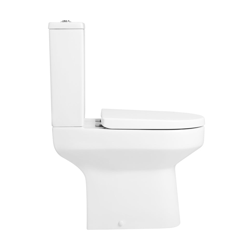 Rimini Close Coupled Toilet with Cistern & Soft Close Seat - White