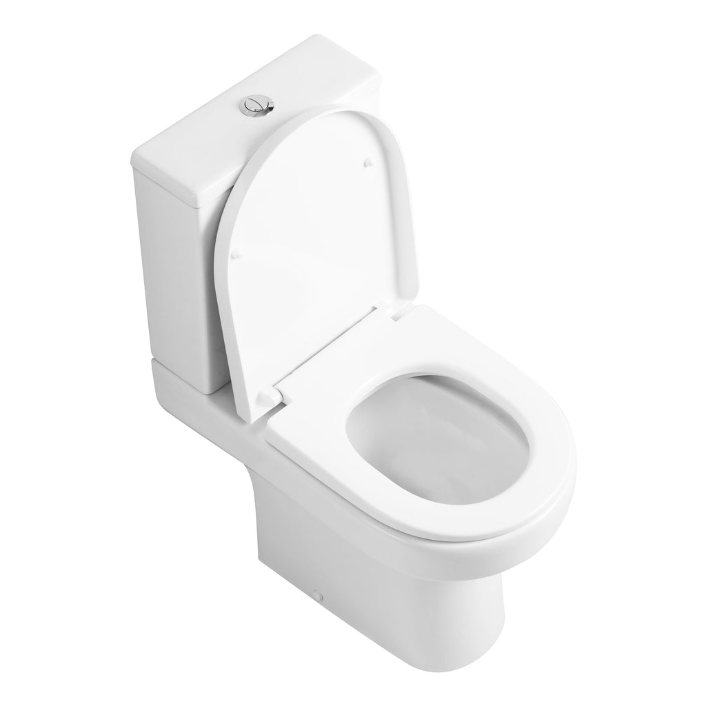 Rimini Close Coupled Toilet with Cistern & Soft Close Seat - White
