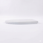 Rimini Modern D Shape Soft Close Toilet Seat - White