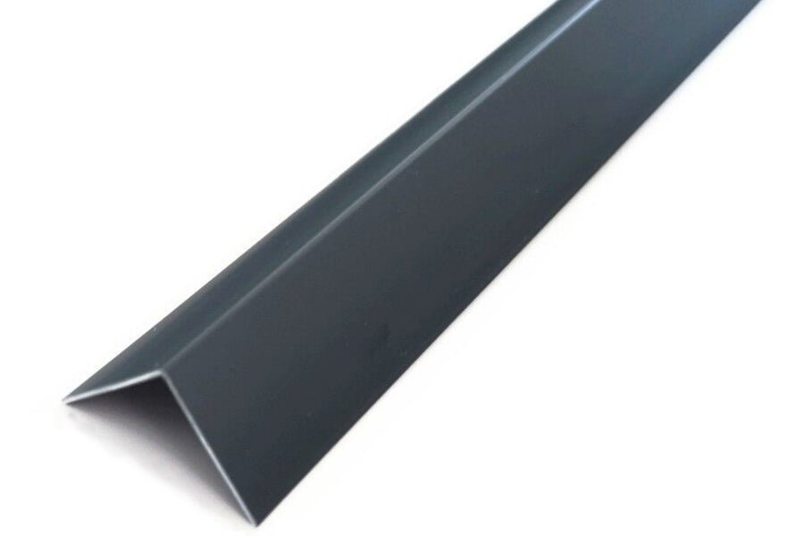 1m & 2.48m Length – Anthracite PVC Corner Angle Trim 90° Plastic Equal & Unequal RAL 7016 Edge Protector