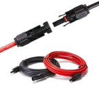Rich Solar 10 Gauge (10AWG) 30 Feet Solar Panel Extension Cable Wire With Solar Connectors