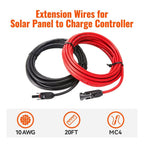 Rich Solar 10 Gauge 20 Feet Cable Connect Solar Panel To Charge Controller
