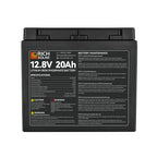 12V 20Ah LiFePO₄ Battery | 256Wh Lithium Battery, 3,000+ Cycles | for RV, Solar, Off-Grid, Marine & Backup