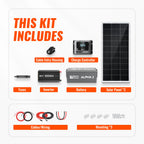 Complete 600W Solar Kit with Battery & Inverter | Off-Grid Solar Power System for RVs, Vans, Cabins & Backup Power | Complete Energy Solution