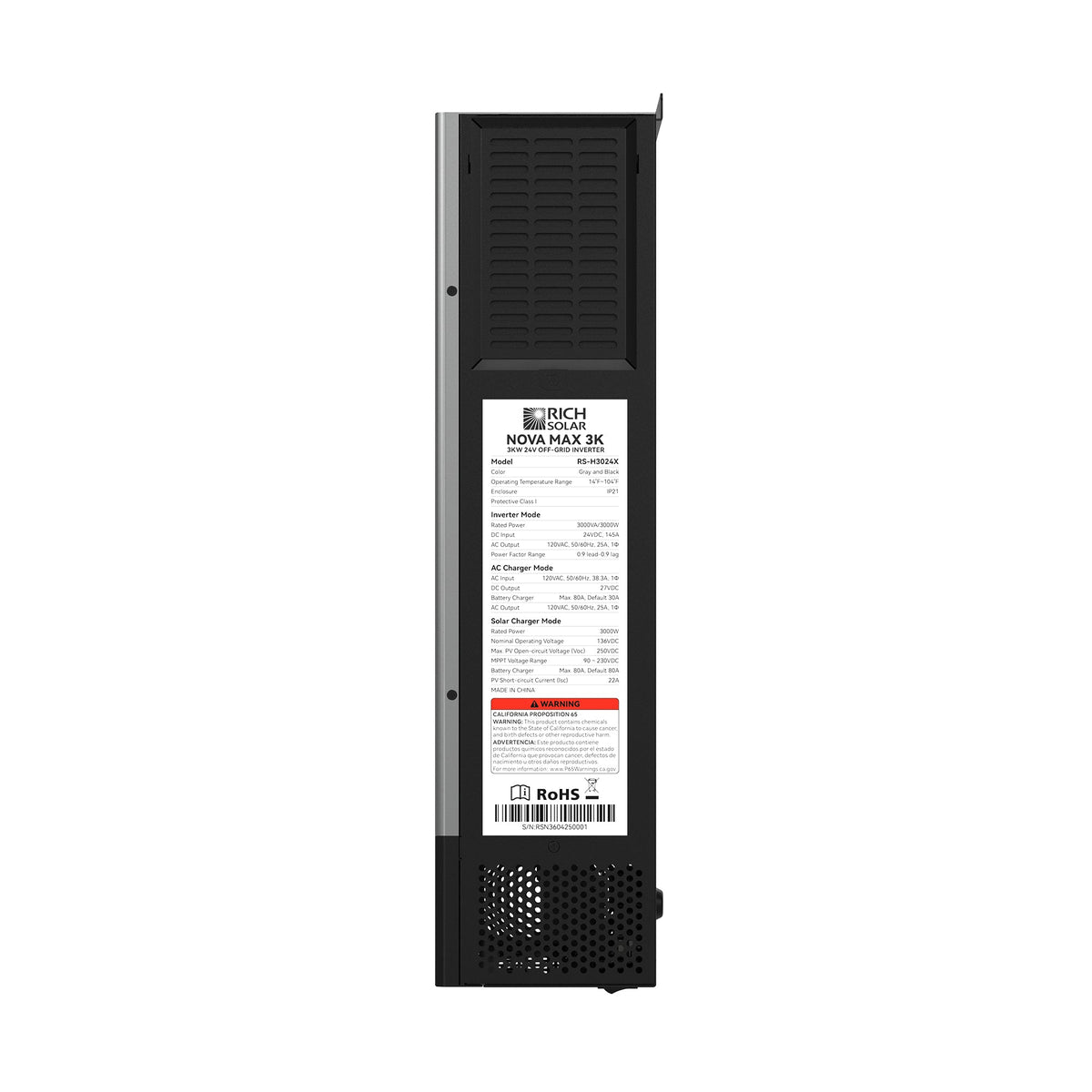 NOVA MAX 3K 2026 | 24V 3000W Off-Grid Hybrid Inverter | Pure Sine Wave Power for RVs, Campers, Vans, Trailers, Boats & Off-Grid Systems