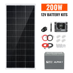 200W Solar Kit with Battery | Solar + Energy Storage Kit for RVs, Vans & Off-Grid Applications | Expandable Solar Power
