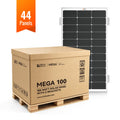 MEGA 100 WITH 3/4" Z BRACKETS | 12V 100W Solar Panel for RV, Boat, Cabins | 22.6% Efficiency, 25-Year Warranty | Pallet Orders Only (44PCS) - RICH SOLAR