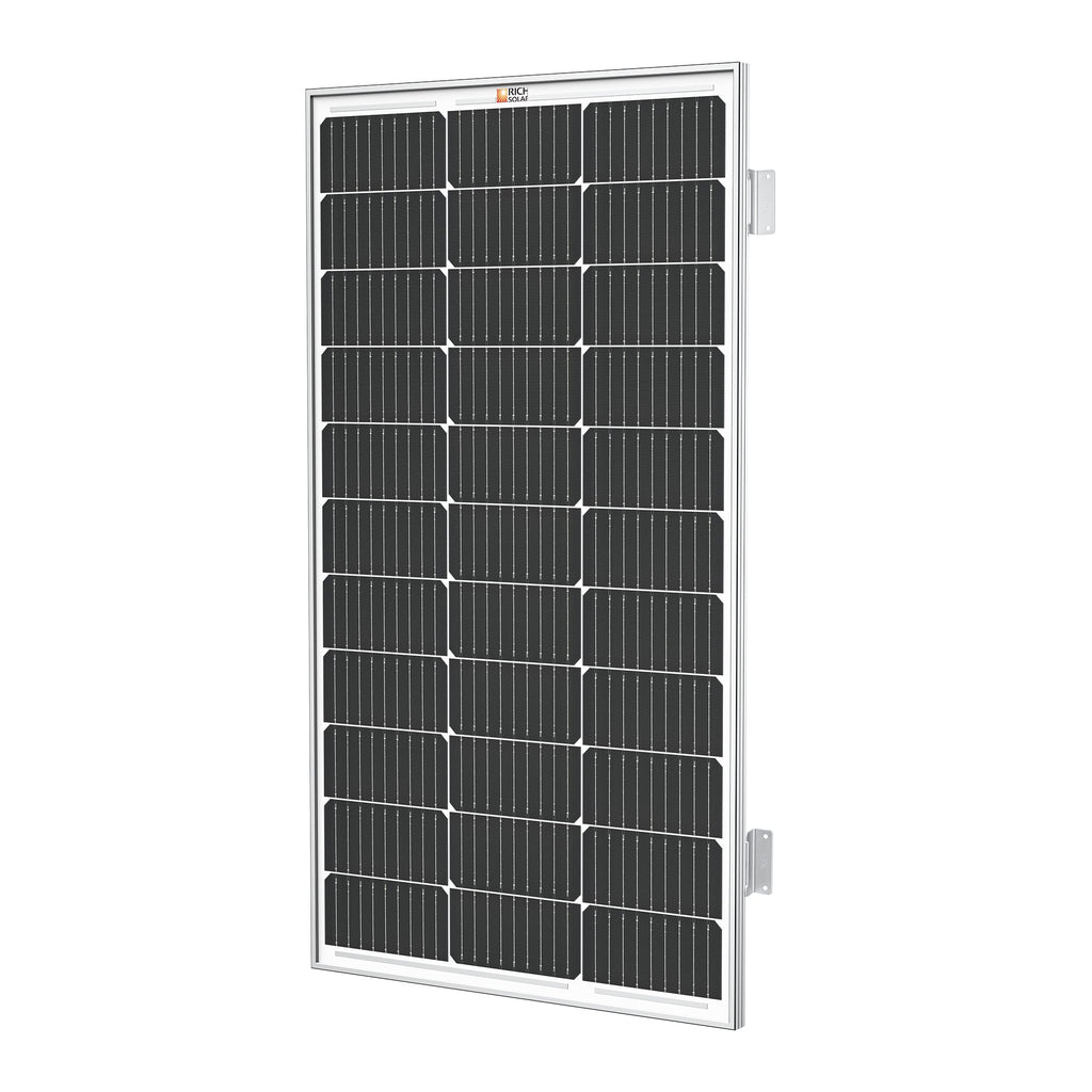MEGA 100 WITH 3/4" Z BRACKETS | 12V 100W Solar Panel for RV, Boat, Cabins | 22.6% Efficiency, 25-Year Warranty | UL Certified | Pallet Orders Only (44PCS)