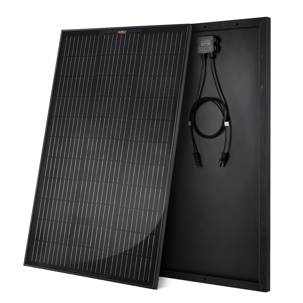 MEGA 100 ONYX | 100 Watt Solar Panel | Premier 12V Off-Grid Solar Panel for Vans, Campers, Boats | 25-Year Output Warranty | UL Certified
