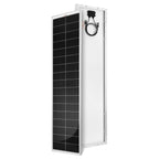 MEGA 130 SLIM | 130 Watt Slim Solar Panel | Compact 12V Narrow Panel for Vans, Campers, Boats  | 25-Year Output Warranty | UL Certified