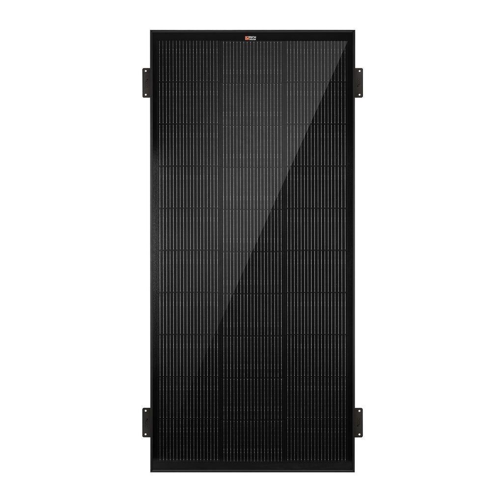 MEGA 200  ONYX WITH 3/4" Z BRACKETS | 12V 200W Solar Panel for RV, Boat, Cabins | 25.3% Efficiency, 25-Year Warranty | UL Certified | Pallet Orders Only (22/44/66 PCS)