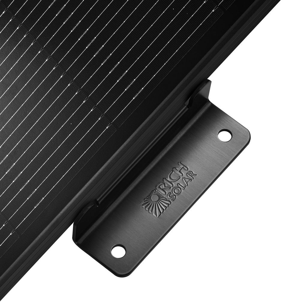 MEGA 200  ONYX WITH 3/4" Z BRACKETS | 12V 200W Solar Panel for RV, Boat, Cabins | 25.3% Efficiency, 25-Year Warranty | UL Certified | Pallet Orders Only (22/44/66 PCS)