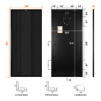 Rich Solar MEGA 200 PRO ONYX 200 Watt 24 Volt Solar Panel