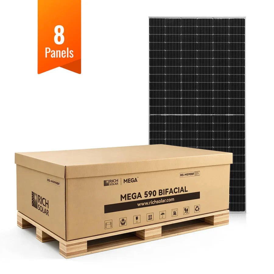 Rich Solar MEGA 590 Watt Bifacial Solar Panels - Off Grid Stores