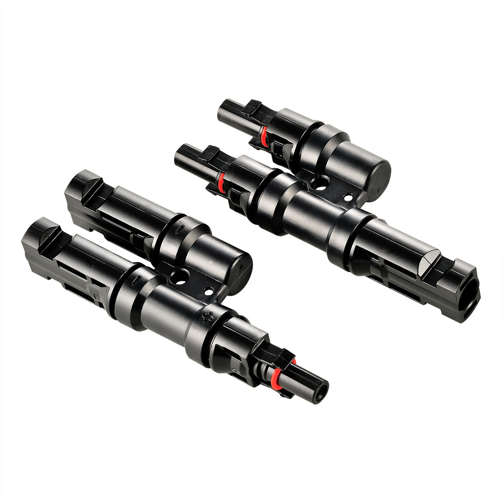 Y Branch 2-to-1 Solar Panel Parallel Connectors | Weatherproof PV Parallel Solar Connectors | Plug and Play