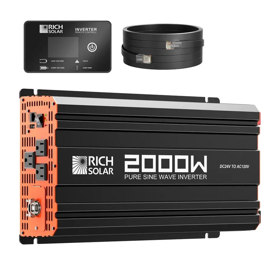 Rich Solar NOVA PURE MAX 2K 2000 Watt 24V Industrial Pure Sine Wave Inverter