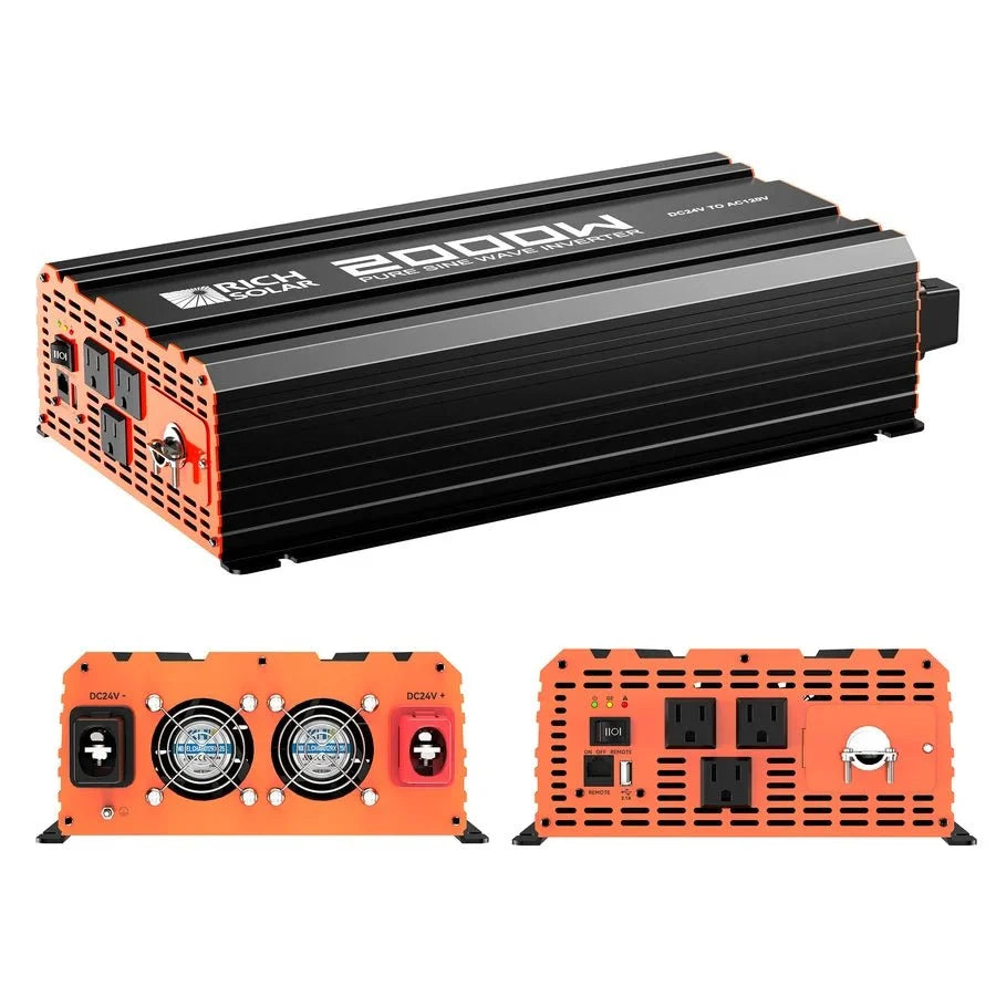 Rich Solar NOVA PURE MAX 2K 2000 Watt 24V Industrial Pure Sine Wave Inverter