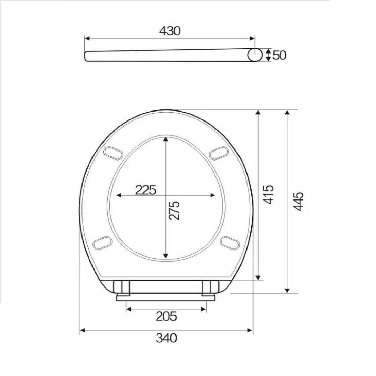 Basics Round Soft Close PP Toilet Seat - White