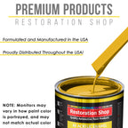 Canary Yellow Acrylic Enamel Auto Paint - Complete Gallon Paint Kit - Professional Single Stage Automotive Car Truck Coating, 8:1 Mix Ratio 2.8 VOC