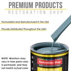 Glacier Blue Acrylic Enamel Auto Paint - Complete Quart Paint Kit - Professional Single Stage Automotive Car Truck Coating, 8:1 Mix Ratio 2.8 VOC