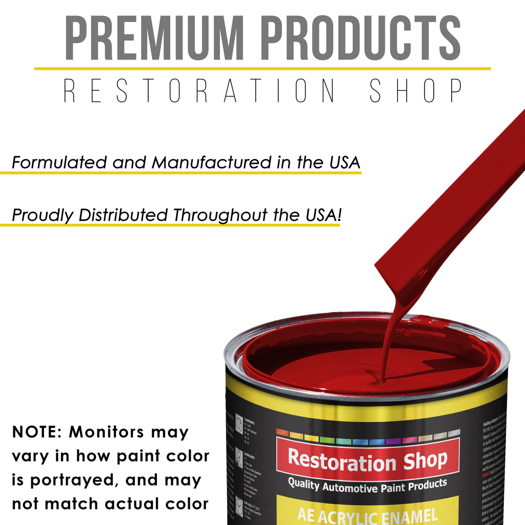 Torch Red Acrylic Enamel Auto Paint - Complete Quart Paint Kit - Professional Single Stage Automotive Car Equipment Coating, 8:1 Mix Ratio 2.8 VOC