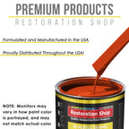 Speed Orange Acrylic Enamel Auto Paint - Complete Gallon Paint Kit - Professional Single Stage Automotive Car Truck Coating, 8:1 Mix Ratio 2.8 VOC