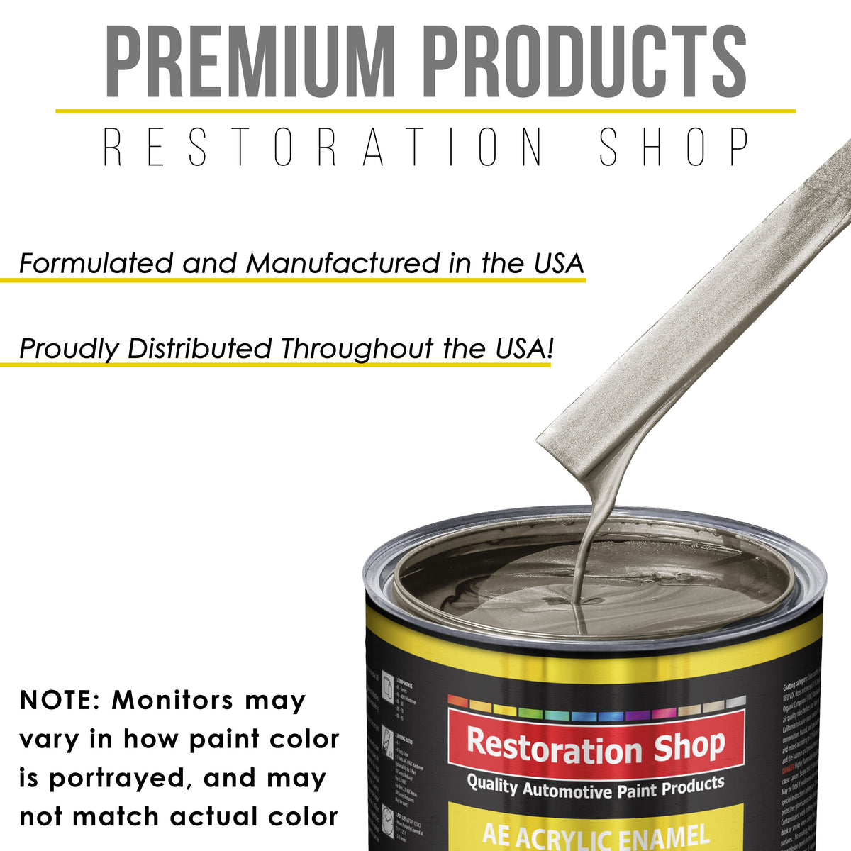 Warm Gray Metallic Acrylic Enamel Auto Paint (Complete Gallon Paint Kit) Professional Single Stage Automotive Car Truck Coating, 8:1 Mix Ratio 2.8 VOC