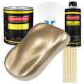 Driftwood Beige Metallic Acrylic Enamel Auto Paint - Complete Gallon Paint Kit - Pro Single Stage Automotive Car Truck Coating, 8:1 Mix Ratio 2.8 VOC