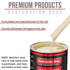 Wimbledon White - Acrylic Lacquer Auto Paint - Complete Quart Paint Kit with Medium Thinner - Professional Automotive Car Truck Refinish Coating