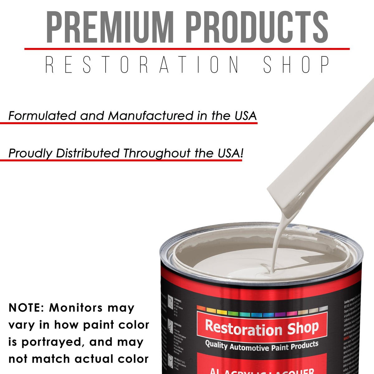 Oxford White - Acrylic Lacquer Auto Paint - Complete Gallon Paint Kit with Medium Thinner - Professional Automotive Car Truck Guitar Refinish Coating