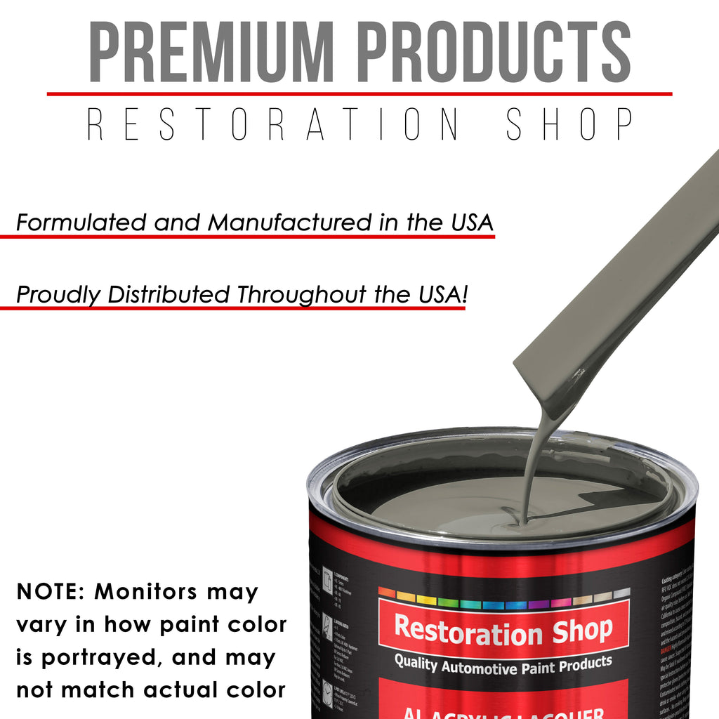 Dove Gray - Acrylic Lacquer Auto Paint - Complete Gallon Paint Kit with Slow Dry Thinner - Professional Automotive Car Truck Guitar Refinish Coating