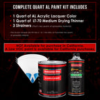 Dakota Brown - Acrylic Lacquer Auto Paint - Complete Quart Paint Kit with Medium Thinner - Professional Automotive Car Truck Guitar Refinish Coating
