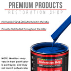 Reflex Blue - Acrylic Lacquer Auto Paint - Complete Gallon Paint Kit with Slow Dry Thinner - Professional Automotive Car Truck Guitar Refinish Coating