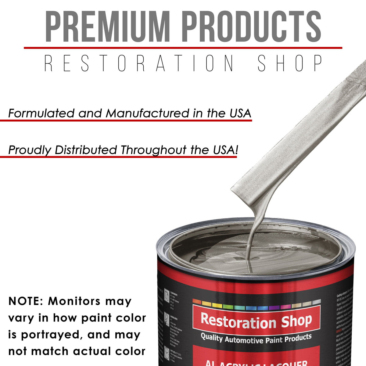 Bright Silver Metallic - Acrylic Lacquer Auto Paint - Complete Gallon Paint Kit with Medium Thinner - Pro Automotive Car Truck Guitar Refinish Coating