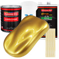 Anniversary Gold Metallic - Acrylic Lacquer Auto Paint - Complete Gallon Paint Kit with Medium Thinner - Pro Automotive Car Truck Refinish Coating