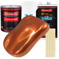 Malibu Sunset Orange Metallic - Acrylic Lacquer Auto Paint (Complete Gallon Paint Kit with Slow Dry Thinner) Pro Automotive Car Truck Refinish Coating