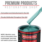Gulfstream Aqua Metallic - Acrylic Lacquer Auto Paint - Complete Quart Paint Kit with Medium Thinner - Pro Automotive Car Truck Refinish Coating
