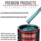 Teal Green Metallic - Acrylic Lacquer Auto Paint - Complete Gallon Paint Kit with Medium Thinner - Professional Automotive Car Truck Refinish Coating