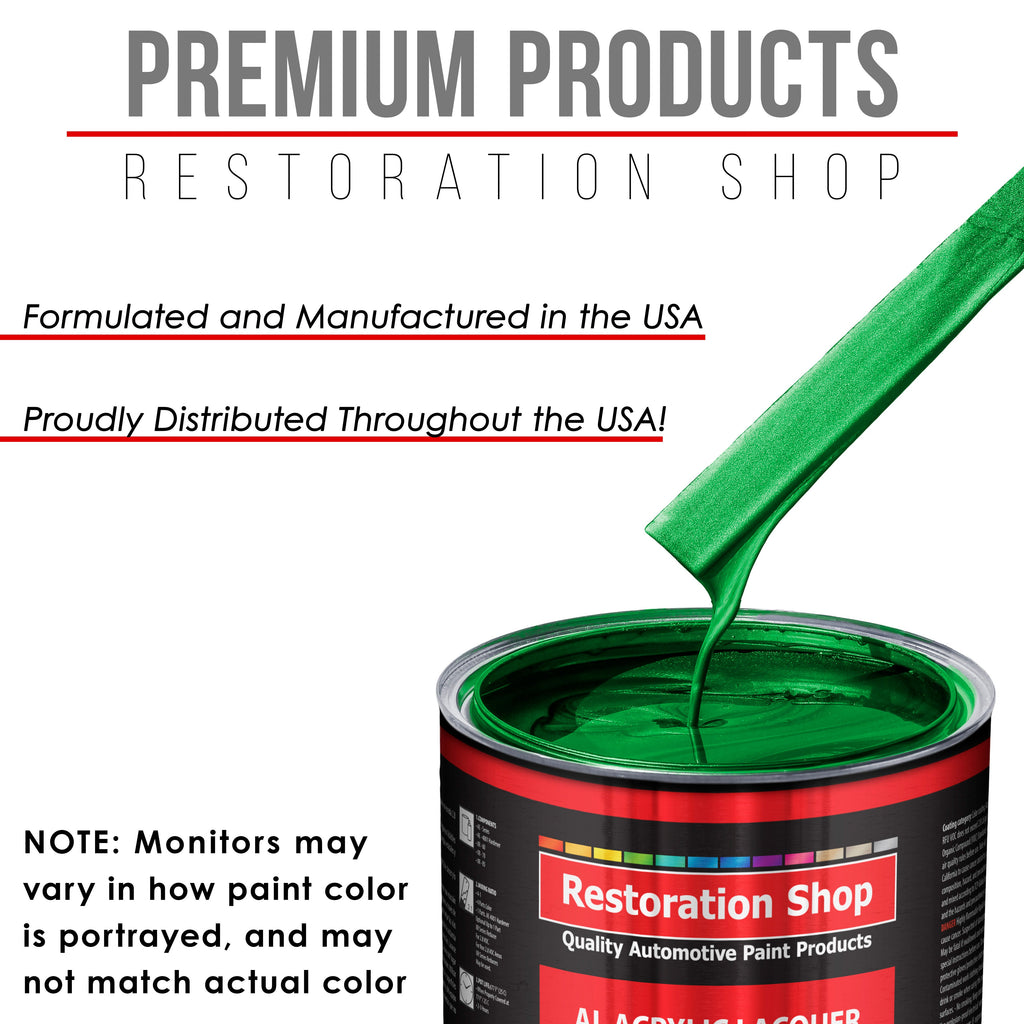 Firemist Green - Acrylic Lacquer Auto Paint - Complete Gallon Paint Kit with Medium Thinner - Professional Automotive Car Truck Refinish Coating