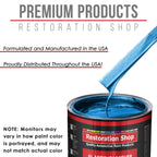 True Blue Firemist - Acrylic Lacquer Auto Paint - Complete Quart Paint Kit with Medium Thinner - Professional Automotive Car Truck Refinish Coating
