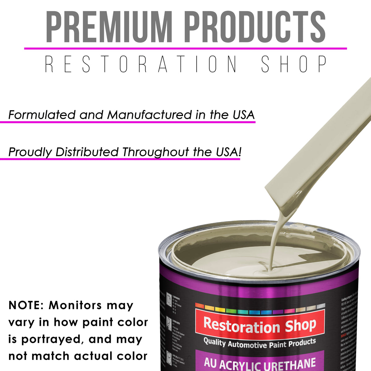 Performance Bright White Acrylic Urethane Auto Paint - Complete Gallon Paint Kit - Pro Single Stage Automotive Car Truck Coating 4:1 Mix Ratio 2.8 VOC