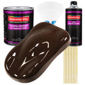 Dakota Brown Acrylic Urethane Auto Paint - Complete Gallon Paint Kit - Professional Single Stage Automotive Car Truck Coating, 4:1 Mix Ratio 2.8 VOC