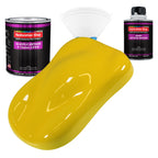 Electric Yellow Acrylic Urethane Auto Paint - Complete Quart Paint Kit - Professional Single Stage Automotive Car Truck Coating, 4:1 Mix Ratio 2.8 VOC
