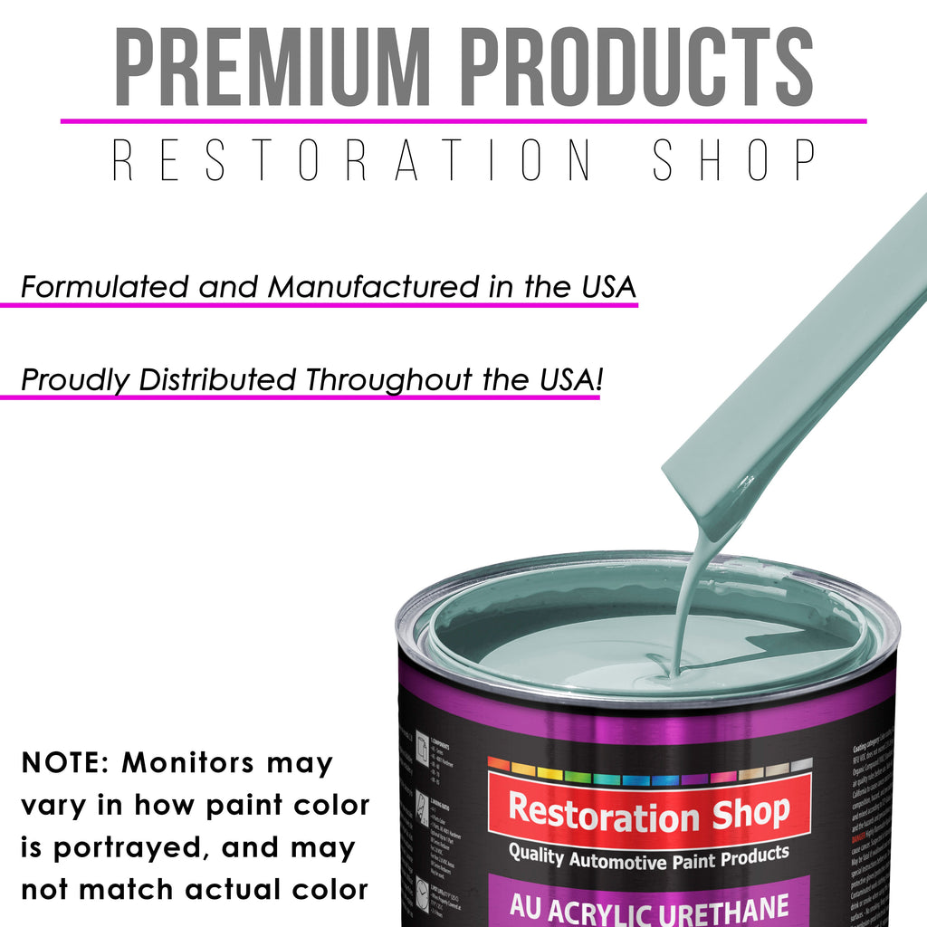 Diamond Blue Acrylic Urethane Auto Paint - Complete Quart Paint Kit - Professional Single Stage Automotive Car Truck Coating, 4:1 Mix Ratio 2.8 VOC