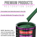 Transport Green Acrylic Urethane Auto Paint - Complete Quart Paint Kit - Professional Single Stage Automotive Car Truck Coating, 4:1 Mix Ratio 2.8 VOC